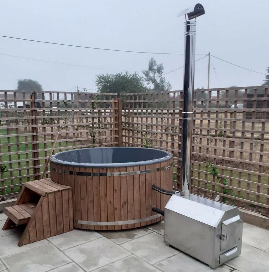 Hot Tub with External Heater Stove